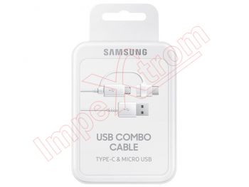 Data cable for Samsung EP-DG930DWEGWW white color from USB to Micro-USB / USB Type C 1.5 m, in blister